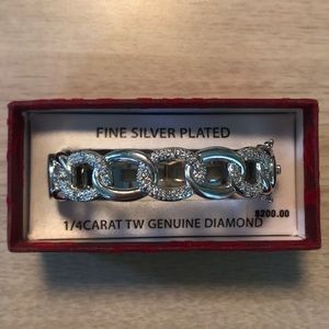 Silver plated bangle bracelet